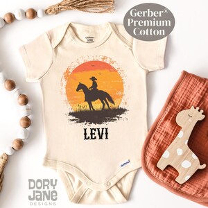 Personalized CowBoy ONESIES® Brand Bodysuit Cowboy Western Baby Bodysuit Baby Shower Gift Custom Cowboy Baby Boy Bodysuit Premium Cotton