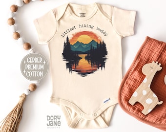 Hiking Buddy Baby ONESIES® Brand Bodysuit Camping Baby Bodysuit Little Hiking Buddy Baby Outfit Adventure Baby Clothes Hiking Mountains Baby