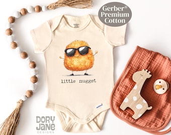 Little Nugget Baby ONESIES® Brand Bodysuit Cute Little Nugget Baby Bodysuit Cute Food Baby Outfit Little Chicken Nugget Baby Outfit