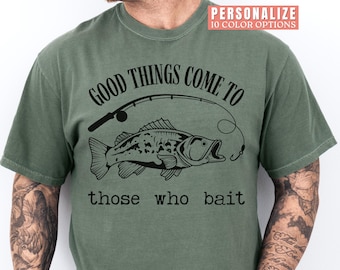 Mens Fishing T Shirt for Fisherman Funny Fishing Shirt Comfort Colors Fishing Graphic Tee Fishing Gift for Father’s Day Fishing Birthday Tee