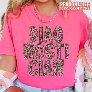 Diagnostician Shirt Comfort Colors Matching School Tshirts Teacher Appreciation Gifts for Diag Elementary School Leopard Print Diagnostician