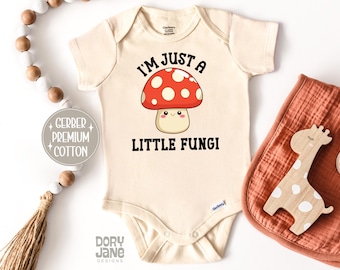 Funny Mushroom Baby ONESIES® Brand Bodysuit Mushroom Baby Shower Gift for Baby Boy Just A Little Fungi Mushroom Baby Outfit Fungi Baby Shirt