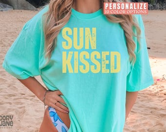 Sunkissed Shirt Beach Comfort Colors Summer Tshirt Beach Summer Tee Oversized Beach Tee Sun Kissed Swimsuit Cover Shirt Summer Time T-Shirt