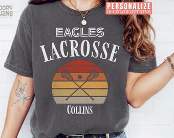 Personalized Lacrosse Mom Shirt for Lacrosse Mama Shirts for Lacrosse Team Name Custom Comfort Colors Lacrosse Spirit Wear Tee for Game Day