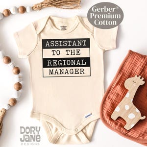 Assistant to the Assistant Regional Manager ONESIES® Brand Bodysuit Dwight Schrute Bodysuit Funny Baby Shower Gift Premium Cotton Office