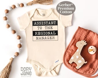 Assistant to the Assistant Regional Manager ONESIES® Brand Bodysuit Dwight Schrute Bodysuit Funny Baby Shower Gift Premium Cotton Office