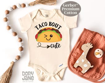 Funny Taco Baby ONESIES® Brand Bodysuit Taco Baby Bodysuit Cute Baby Shower Gift Premium Cotton Taco Bout Cute Outfit Funny Taco Shirt