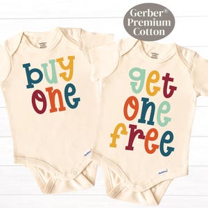 Twin ONESIES® Brand Bodysuit Buy One Get One Free Twin Outfits Best Friends Premium Cotton Twin Baby Shower Gift Copy Paste Twin Clothes