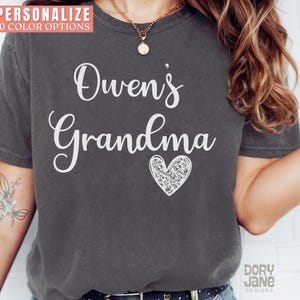 Personalized Grandma Shirt Custom Grandma T-Shirt for New Grandma Birthday Shirt Custom Grandma Gift for Mother’s Day Custom Grandma Tee