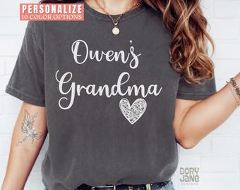 Personalized Grandma Shirt Custom Grandma T-Shirt for New Grandma Birthday Shirt Custom Grandma Gift for Mother’s Day Custom Grandma Tee