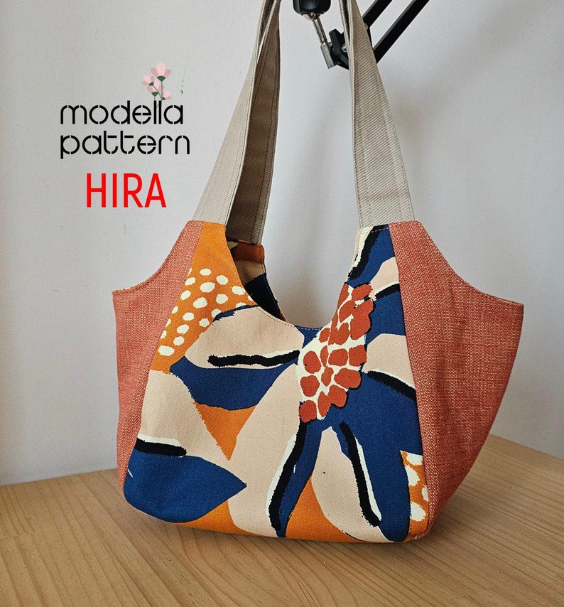 Patterns Modella Hira Bag Sewing Pattern PDF: Reversible Bag With Video Tutorial ...