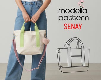 Naaipatroon Senay-draagtas – twee maten | PDF-draagtaspatroon