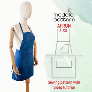 APRON S-2XL Sewing Pattern PDF with Video Tutorial - Handmade  Apron Pattern - Pdf Download Digital Sewing Pattern
