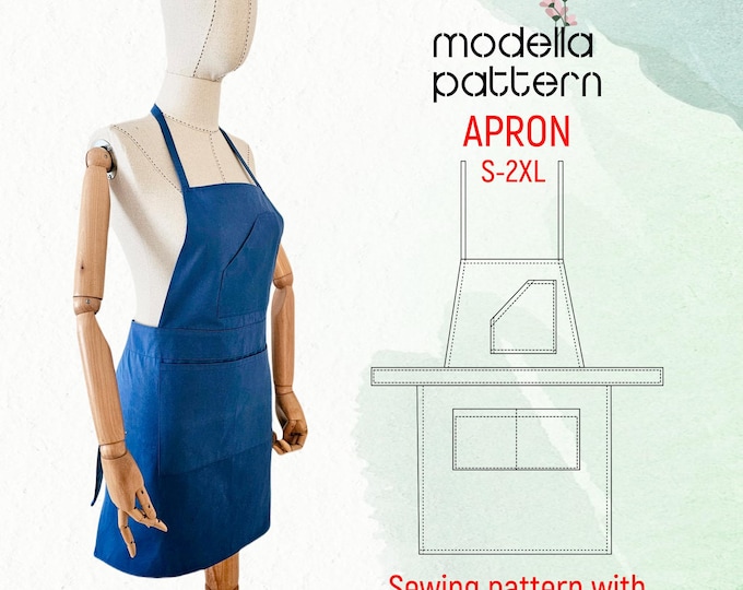 PDF Sewing Pattern Apron / Pinafore Patterns Plus Size / Instant ...