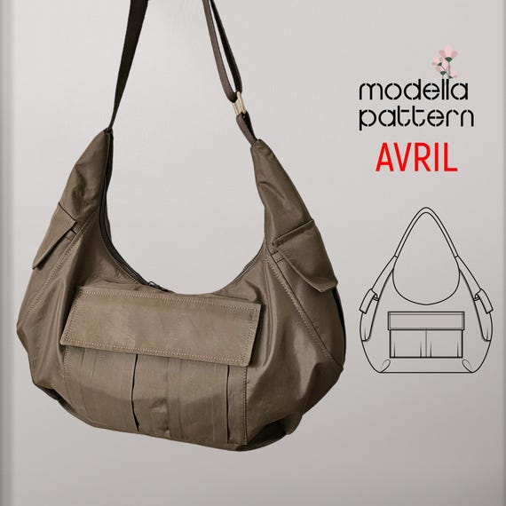 AVRIL Bag Sewing Pattern PDF with Video Tutorial  -  Handmade Bag Pattern - Pdf Download Digital Sewing Pattern - Cargo Bag