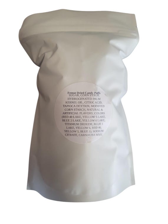 Freeze dried candy puff