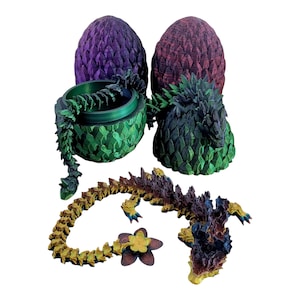 Misterioso dragón y huevo impresos en 3D de gran tamaño