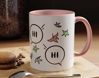 Heartstopper HI Accent Coffee Mug (11, 15oz) Netflix Joe Locke Kit Connor Nick and Charlie Leaves Alice Oseman Queer LGBTQ+ Gay Lesbian