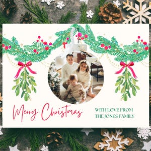 Cartolina di Natale personalizzata / Biglietto di auguri fotografico modificabile / Biglietto di auguri di Natale stampabile / Modello di biglietto di Natale fai da te