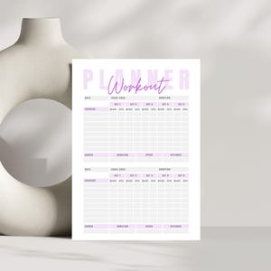 Workout Planner Printable, Fitness Tracker, Goal Setting, Weekly Exercise Schedule, Progress Chart, Fitness Planner, Digital Download,Health