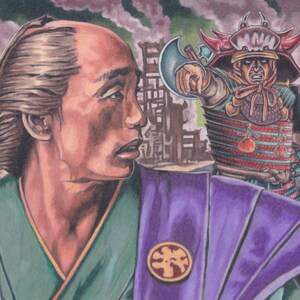 Blutfehde: Legende der Fünf Ringe CCG Originalkunstwerk.