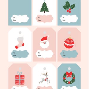 Personalized Christmas Gift Tags Style 1