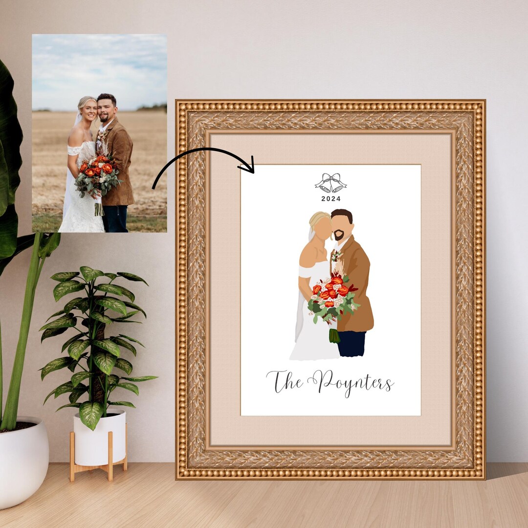 Portrait File Custom Wedding Portrait - Digital File - Etsy