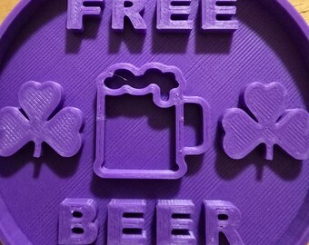 Irish coasters with holder