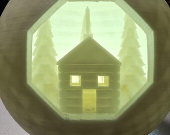 Cabin 3D ornament