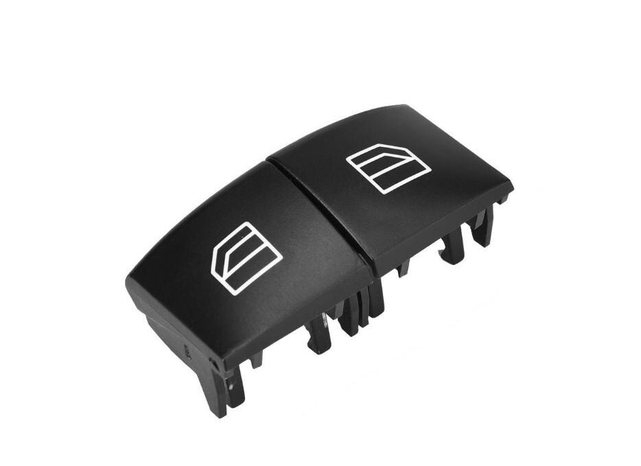 2x Driver Window Switch Repair Button Cap For Mercedes ML, GL, R, W164, W251, X164 – Black Plastic Replacement