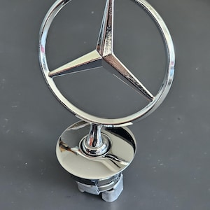Ornement de capot chromé emblème étoile de 44 mm pour Mercedes-Benz Classe C, Classe E et Classe S