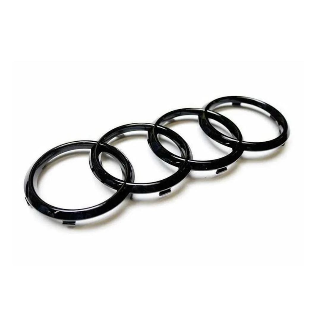 Gloss Black 273mm Audi Front Grille Rings Badge – Fits A1, A3, A4, A5 ...