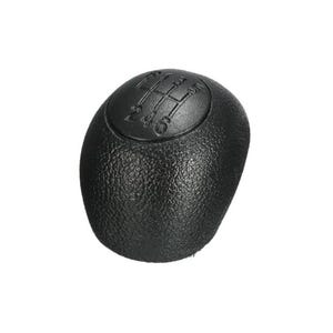Könnte beinhalten: Schwarzer Kunststoff-Schalthebelknauf mit 5-Gang-Schaltmuster.