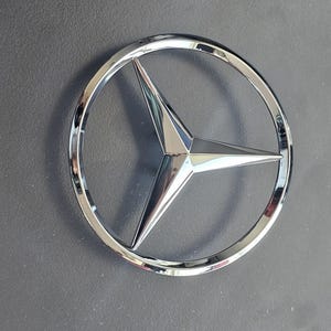 Silver Rear Trunk Emblem Star Badge fit for Mercedes-Benz C-Class W204 80mm