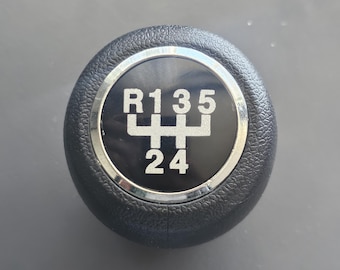 Pomo de cambio de marchas de 5 velocidades para Fiat Linea, Punto y Punto Evo: acabado negro y cromado