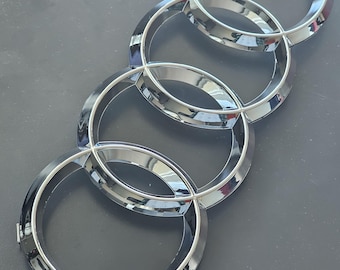 fit for Audi Front Grille Chrome Badge Rings Emblem for TT, S3, A3, A4, A5, A6 – 273mm x 94mm