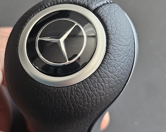 Leather Gear Shift Knob for Mercedes-Benz C-Class, E-Class, and GLK – Automatic