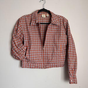 Vintage GAP Harrington Style Plaid spring Jacket