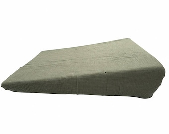 Any Size Custom Wedge Pillow Cover, 100% Natural Muslin Triangle Case for Acid Reflux, Backrest or Leg Elevation Support — VitaDecorations