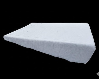 Muslin wedge pillow cover — any size, for pain relief, reflux, snoring, and better sleep.