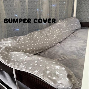 Bumper Cover ONLY 10&quot; 12&quot; 14&quot; 16&quot; 20&quot; height full twin queen wooden rail cover case headboard montessori