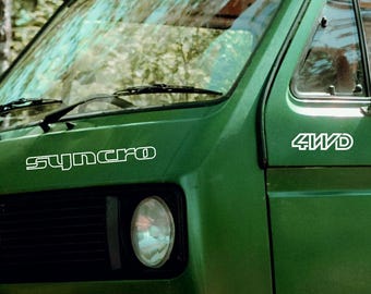 Pegatina VW Syncro | Decoración VW T3 Syncro | Pegatina Syncro 4WD | Pegatina VW T3 camper | Decoración autocaravana VW T3 | Letras VW Syncro T3