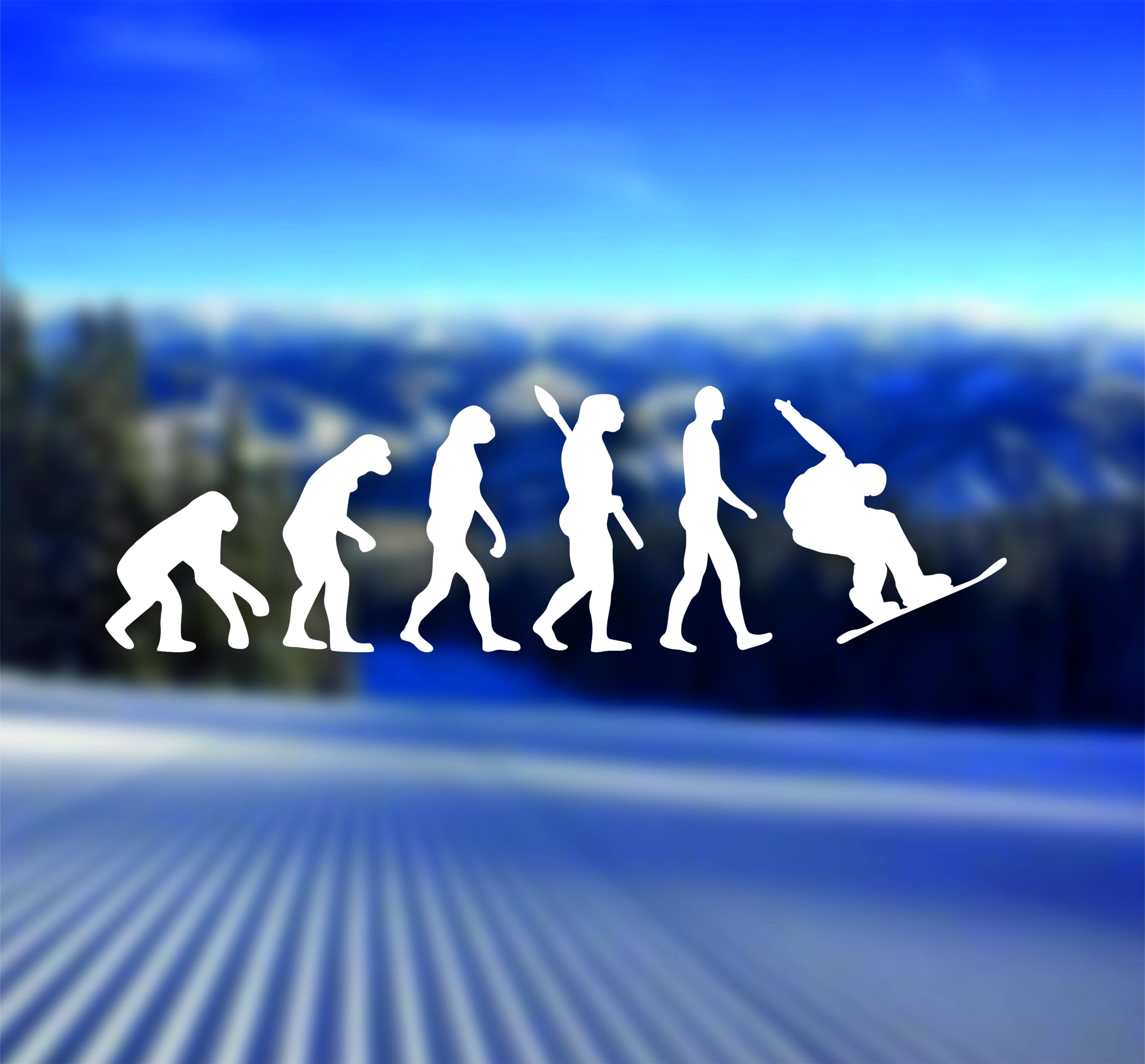 Autocollant Vintage Sports D'Hiver - Ski / Snowboard - Fabriqué En Allemagne