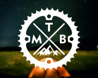 Pegatina de plato MTB I Pegatina de vinilo para bicicleta I Pegatina de bicicleta de montaña I Pegatina para ventana de bicicleta I Pegatina para coche y bicicleta I Regalo para moteros