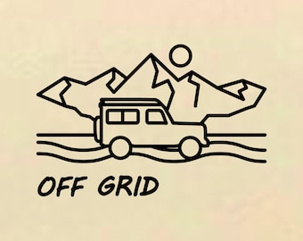 Off-road car sticker I Off-road camping sticker I 4WD adventure decoration I Mountains & nature design I Off-road vehicle sticker I Hiking tour motif