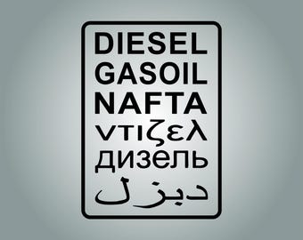 Autocollant de voiture I Diesel Nafta Gasoil I Paysage de montagne I Autocollant nature I Autocollant hors réseau I Autocollant aventure I Autocollant coulissant arrière