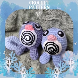 blue tadpole crochet pattern - PDF file