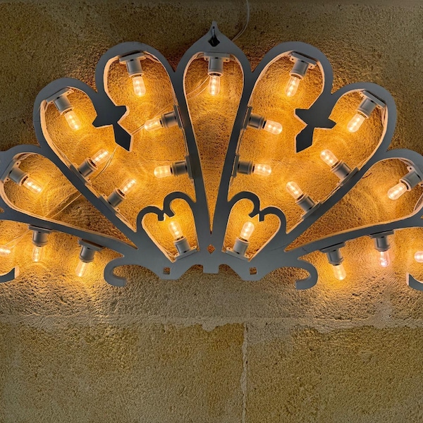 Luminaria salentina 80cmx50cm LED ARTE CONTEMPORÁNEO decoración del hogar hecha en Italia idea de regalo perfecta idea de boda luces nocturnas acogedoras estilo boho