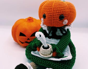 Halloween Kürbiskopf Amigurumi Puppe/Spielzeug