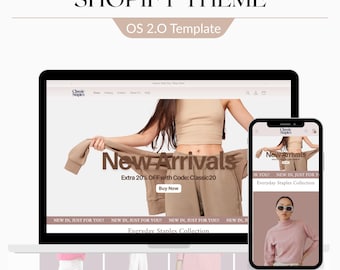 Tema minimalista de Shopify 2.0 para boutique / Plantilla de diseño elegante para tienda de ropa y moda.
